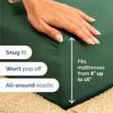 Queen Size 4 Piece Sheet Set - Comfy Breathable & Cooling Sheets - Hotel Luxury Bed Sheets for Women & Men - Deep Pockets, Easy-Fit, Soft & Wrinkle Free Sheets - Emerald Green Oeko-Tex Bed Sheet Set