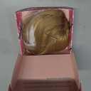 Ms Taj 12 Inch Hair Topper with Bangs, 360 Cover Synthetic Clip in Bangs, 4"x5" Bangs Natural Straight Fiber Hair Toppers for Women, Breathable & Comfortable for Daily Wear(Champagne Blonde)