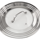 Morikavo Stainless Steel Universal Lid for Pots, Pans and SkilletsFits 7" to 12" Replacement Frying Pan Cover and Cast Iron Skillet Lid