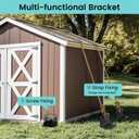 25" Ground Anchors Screw in, Mobile Home Anchors with Upgraded Wider Spiral Blades, Earth Anchors Swing Set Anchors High Wind Heavy Duty for Shed, Trampoline, Carports(Set of 4)