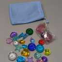 Sloosh Diving Gems Pool Toys, 16 Big Colorful Diamond with Pirate Treasure Chest, Swim Dive Toy for Kids Underwater Gemstone Swimming Training Gift Water Pool Games