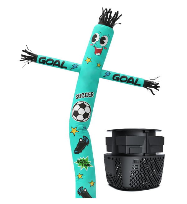 7 FT Inflatable Tube Man with Blower: Soccer Sports Theme Inflatable Dancing Man for Indoor & Outdoor Advertising, Party Decorations, Store Grand Openings, Business & Events (Soccer)