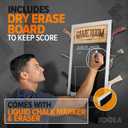 JOOLA Game Room Organizer with Ping Pong Paddle Holder, Table Tennis Ball Basket, Scoreboard, and Chalkboard