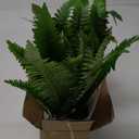Fake Fern Potted Plant Artificial Boston Ferns in Pot 25 Leaves for Outdoors & Indoor Faux Fern Bush Plant for Patio Garden Farmhouse Windowsill Office Living Room Decoration Home Decor (Medium)