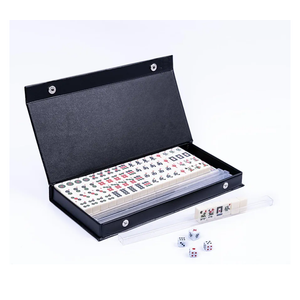 drizzle Numbered Travel Mahjong Mini Set 20mm with Instructions - Portable 146 Tiles for Beginners with 4PCS Racks 2 Pounds Chinese Mah-Jong Game