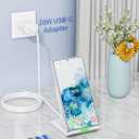 Wireless Phone Charger Stand,15W Fast Android Wireless Charger Station for iPhone 17/17 Air/17 Pro Max/15/14/13, 15W Fast Charging for Samsung Galaxy S23 S22 S21 with 20W USB C Charging Block Adapter