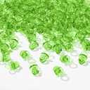 XINHUIDALSQ 150 Mini Acrylic Pacifiers for Baby Shower Girl Game, 0.86 Inch Bulk Chupones para Gender Reveal Party Favors Table Decoration (Green)