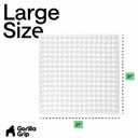 GORILLA GRIP Patented Square Shower Stall Mat, Small Bathtub Floor Mats for Stand Up Showers with Suction Cups and Drainage Holes, Machine Wash, Soft on Feet, Bathroom Accessories 21x21 Inch, Clear
