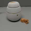 Dog Shaped White Pet Urn for Dogs Ceramic Dog Urns for Ashes Box Cute Decorative Ashes Container for Dogs