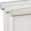 Joydeco Natural Woven Roller Shades for Indoor Windows, Cordless Blackout Blinds with Curved Valance, Thermal Insulated UV Protection Privacy Window Shades for Home and Office (Beige,35" W x 72" H)