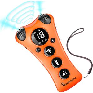 Adjustable Ultrasonic Dog Trainer  World's First Variable Frequency Pet Behavior Corrector with 10 Level Ultra Sound, 18 Dog Whistles, Anti-Bark Flashlight, Humane Dog Deterrent (Orange)