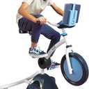 Little Tikes Pelican Explore & Fit Cycle Adjustable Play Fitness Exercise Equipment Stationary Bike with Videos and Built-in Bluetooth Speaker, For Kids Ages 3-7 Years, WHITE, BLUE