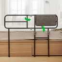 GreenChief Folding Bed Assist Rail for Elderly Adults - Fall Prevention Bed Cane with Adjustable Height, Bed Safety Grab Bar with Storage Pouch, Fit King, Queen, Full, Twin Bed (Holds up to 350 LBS)