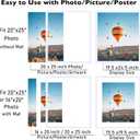 JCJMY 20x25 Picture Frame with 16x20 Mat, Display Photo 16x20 with Mat or 20 x 25 Without Mat, Wall Hanging Large 20 by 25 Poster Frame with Plexiglass, White
