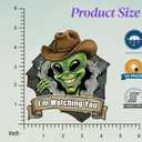 3 x Scary Peeking Alien Coming Out of Your Wherever Bumper Vinyl Decals 5 Inch, Alien Car Sticker for Car Laptop Wall Window.