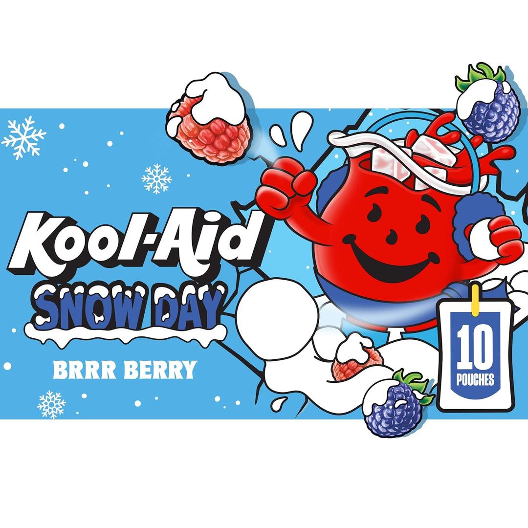 Kool-Aid Ghoul-Aid Scary Berry Artificially Flavored Drink, 10 ct Box, 6 oz Pouches BBD: 09/20/25