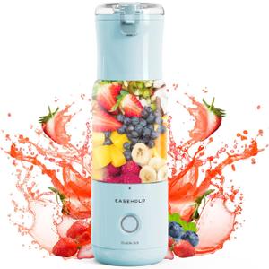 EASEHOLD Portable Personal Blender for Smoothies Shakes, Fresh Juice Mini Fast Blender on the go with 6 Blades, Rechargable Single BPA Free for Sport, Kitchen, Travel,Camping (Blue)