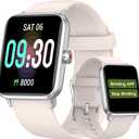 Pedometer Watch Senior Friendly No App/Phone Required, Waterproof Fitness Tracker Watch with Step Counter Calories/Sleep Tracker for Walking Running for Men Women (Almond)