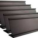 2" x 10" Aluminum Desk Name Plate Holder, Office Business Desk Sign Holder Desktop-5 Pack (Black)