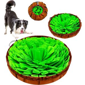 Snuffle Mat for Dogs 19"x19", Adjustable Dog Slow Feeder Bowl, Interactive Dog Enrichment Puzzle Toys, Foraging Sniff Treat Mat Mental Stimulation for Puppy Small Medium Large Breed Dogs Cats