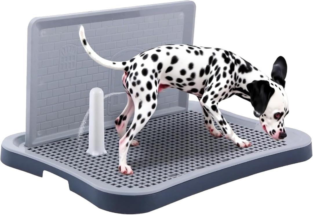 Pee Pad Holder, Indoor Dog Potty Pad, Puppy Potty Training Tray, for Small and Medium-Sized Dogs,20"*15", with Pee Wall, Non-Skid Feet(Navy Blue)