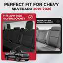 FREESOO Custom Seat Cover for Chevy Silverado 2019-2026 Black Red