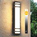 Sytmhoe 23.6in Exterior Wall Light Sconces,36w 3000K LED Dimmable Modern Porch & Patio Wall Light Fixture,Black Exterior Sconce Wall Mounted Lights for Garage Living Room Courtyard House(3000K), 24in 1Pack Dimmable