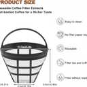 2 Pack Reusable Cone Coffee Filter #4, Washable Fine Mesh Permanent Replacement coffee filters Basket for Most 8-12 Cup Drip Coffee Makers, Compatible with Coffee Bar Brewer and Machine Accessories