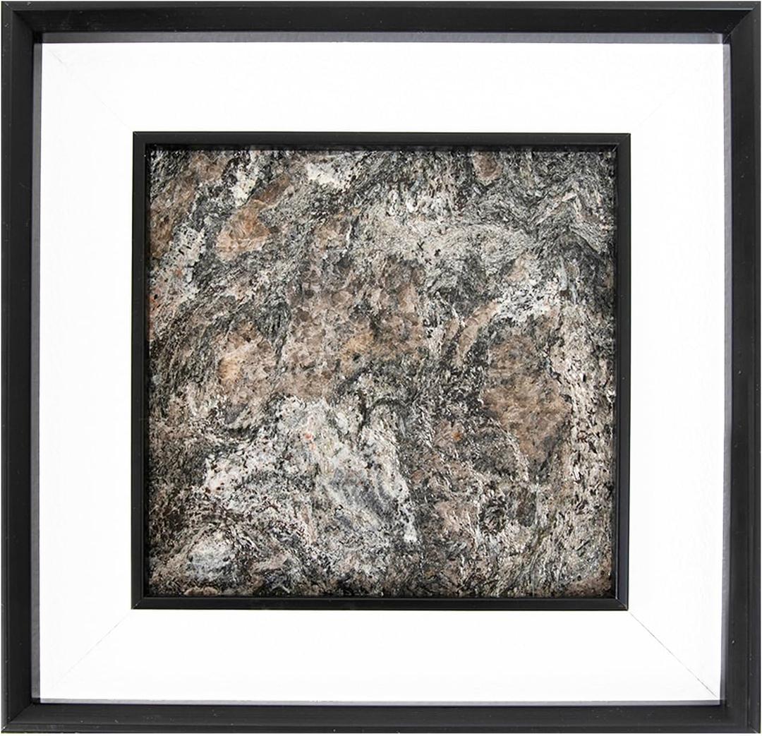 Natural Marble Decorative Wall Art Home Decor for Bedroom Abstract Lithographic Painting for Living Room Hand Made Aesthetic Classroom Farmhouse Heavy Texture Picture Frames 10x10 in Platinum Diamond