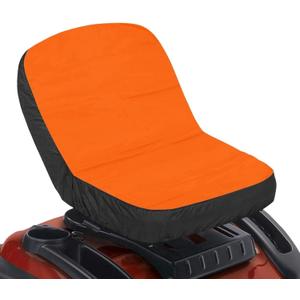 Orange Universal Riding Lawn Mower Seat Cover, Polyester, Fits Tractor, Riding Mower Accessories