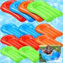 Blueweenly 8 Pcs Inflatable Surfboard for Water Slides,Pool Slide 21.2 x 15 Inch Portable Inflatable Body Boards for Kids Slide Water Accessories,Blue/red/green/orange