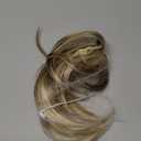 HOOJIH Messy Bun Hair Piece, Claw Clip in Straight Hair Bun 9 Inch Short Ponytail Extension with Bendable Metal Wire Hair Pieces for Women Fake Hair Bun - Deep Blonde with Light Blonde Tails