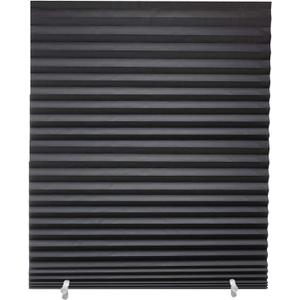 Changshade 6-Pack Pleated Paper Temporary Shades Cordless Light Filtering Cut to Size Temporary Paper Blinds for Indoor Windows of Office, Bedroom, Bathroom, Living Room, 36" W x 72" H, Black