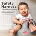 Nuby My Floor Seat - Portable Baby Chair with Soft Foam Cushion, Safety Harness, and High Back Design - 4+ Months - Gray