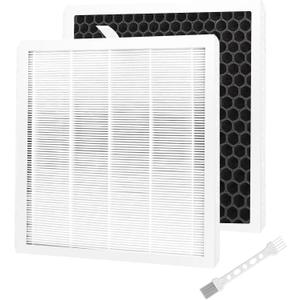 2 Pack E-300L Replacement Filter Compatible with MOOKA E-300L Air Purifier for Large Room, 3-in-1 Filtration System, H13 True Filter