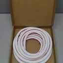 196 Inch Wall Cord Hider, Silicone Self Adhesive Cable Hider Cord Cover, Flexible Wire Covers for Cords Cable Cover Cable Concealer for Wires W0.59 H0.39 White (White, 196 inch)