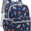 YAMEIZE Toddler Backpack for Kids School Bag Kids Backpack for Boys and Girls Waterproof Backpack for 3-7 Years, Astronaut, Small, Retro