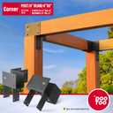 Stainless Steel Pergola Brackets, 4x6(Actual Post/5.5"x5.5" Beams/3.5"x5.5") Corner Post to Beam Bracket, Heavy Duty Post Cap Tie Bracket for Gazebos, Decks and Porches(4pcs-Black)