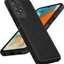 FNTCASE for Samsung Galaxy A23 5G Case: (Samsung Galaxy A23 4G LTE) Dual Layer Protective Heavy Duty Cell Phone Cover Shockproof Rugged with Non Slip Textured Back Bumper - 6.6inch Black