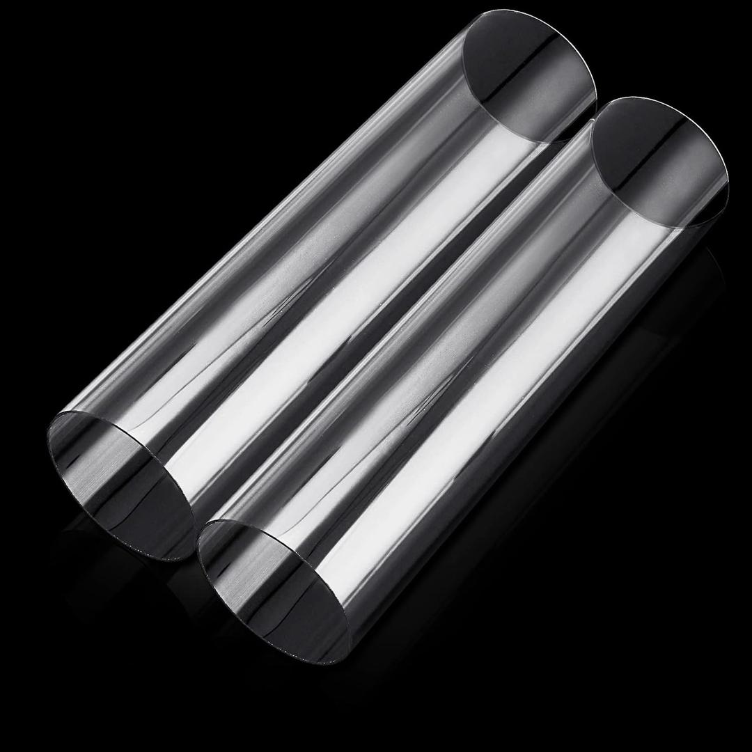 2PCS Acrylic Tube 4'' (100mm) OD x 2mm Wall Thickness Clear Plastic Pipe Tube 15.5'' Length Clear PVC Pipe Round Polycarbonate Tubing Chemical Resistant