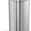 SONGMICS Motion Sensor Trash Can, 13 Gallon Automatic Kitchen Garbage Can, Multi-Colored Indicator Lights, Ozone Odor Control, Stay-Open Lid, Tall, Stainless Steel, Silver ULTB620E50V1