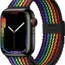 Apple Watch Band 38mm 40mm 41mm 42mm 44mm 45mm 46mm 49mm for Women Men,Sport Solo Loop Strap Stretchy Nylon Braided Wristband for iWatch Series 11 10 9 8 7 6 5 4 SE Ultra 3 2 1
