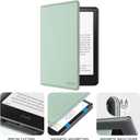 CoBak Case with Stand for Kindle Paperwhite 12th Gen 2024 Released (7") & Kindle Colorsoft Signature Edition - Durable PU Leather Cover with Auto Sleep Wake, Card Slot, Hand Strap Feature, Sage Green