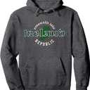Ireland Republic Emerald Isle Irish Map Pullover Hoodie, Large