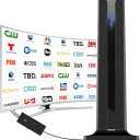 Digital TV Antenna Indoor, 2026 HD Antenna for Smart TV with 3M Stick Base 360°&Long Range Reception for Local Channels, Easy Setup Antena Without Cable(7.0 in)