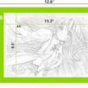 LitEnergy Portable A4 LED Copy Board Light Tracing Box, Green Ultra-Thin Adjustable USB Power Artcraft LED Trace Light Pad for Tattoo Drawing, Streaming, Sketching, Animation, Stenciling