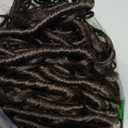 Pre-looped Crochet Boho Faux Locs with Human Hair body wave Ends Boho Hair Braids Goddess Dreadlocks Hair for Black Women Natural Color 22 Inch (Pack of 2)
