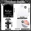 LemonRoad 60 Sets Funeral Favors Celebration of Life Favors Cross Crystal Stones Bulk with Sympathy Thank You Cards Organza Bags for Funeral Guest Return Gifts (Black)