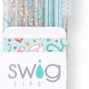 3 x Swig Life Reusable Straw Set with Cleaning Brush, Scrub Life | Reusable Straw Set - Cleaning Brush Included - 14 Inch Long - Accessories for Cups & Mugs