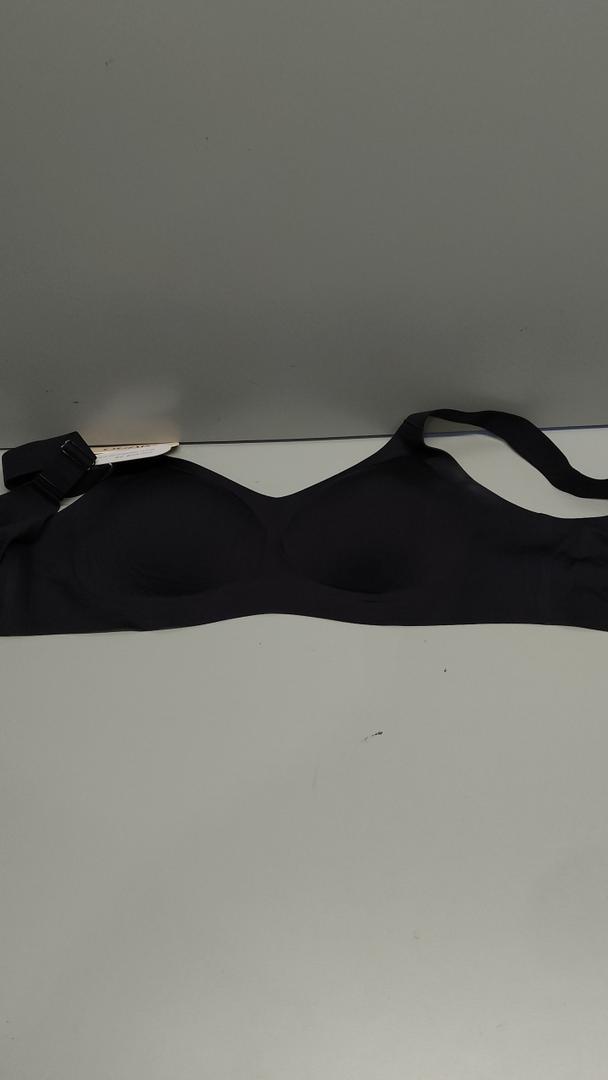 OEAK Womens Deep V Bras Wireless Comfortable Bra Supportive No Underwire Bras Tshirt Push Up Bralettes Plunge Seamless Bra, Size XL